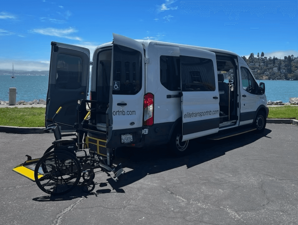 accecible van with lift and wheel chair